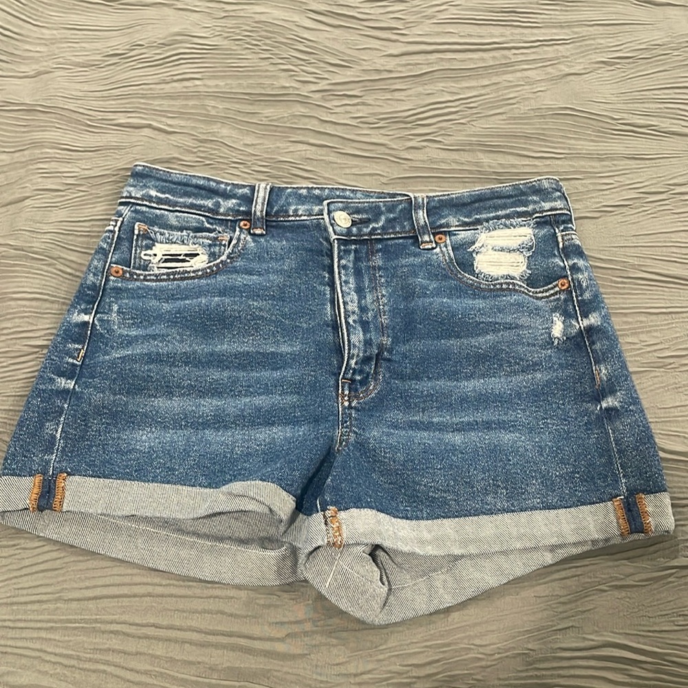 AE American Eagle Crossover Stretch Jean Shorts US SZ 6